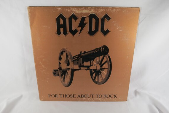 1981 AC/DC Vinyl LP: For Those About to Rock (Very Good Condition)