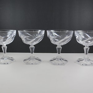 Vintage Cristal D&#39;Arques Orsay Champagne Coupe Glasses - Set of 4