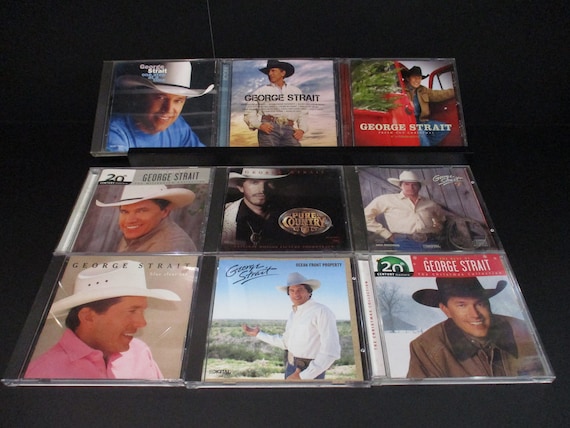 Vintage 1990's George Strait CD's Greatest Hits Fort Worth Ocean Front Property Christmas Best Pure Country Many More Sold Individually