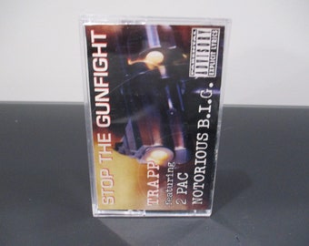 Vintage 1997 Hip Hop Cassette: Trapp - Stop the Gunfight ft. 2Pac & Notorious BIG