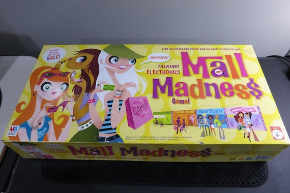 Vintage 2005 Milton Bradley Board Game Electronic Mall Madness 100 Percent Complete Still Works