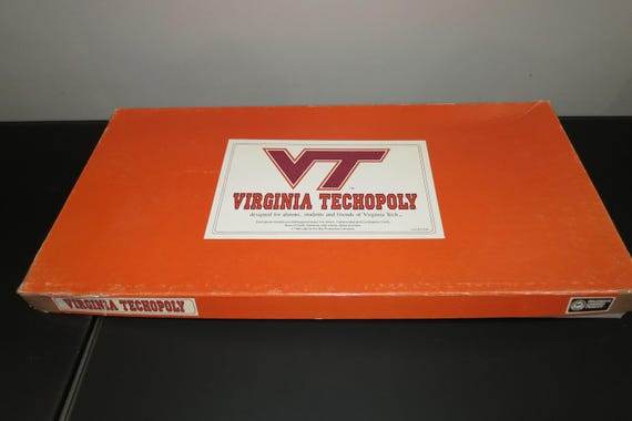 Virginia Techopoly Board Game: 1992 VT Hokies First Edition