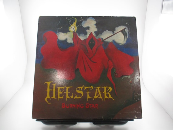 Vintage 1984 Heavy Metal Vinyl LP Record Helstar Burning Star Original Combat Green Label Pressing Excellent Condition Rare 62541