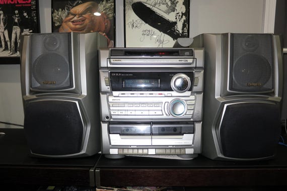 Vintage 1999 Aiwa CX-ZL31 Digital Audio System Complete Home Stereo Speakers Sub