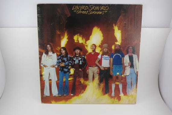 Lynyrd Skynyrd Street Survivors Vinyl LP, 1977 Original Flames Cover EX
