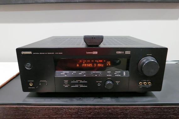 Vintage 1990's Yamaha Natural Sound Stereo AV Receiver Model HTR-5835 Black Works Perfect 350 Watts Original Remote Control