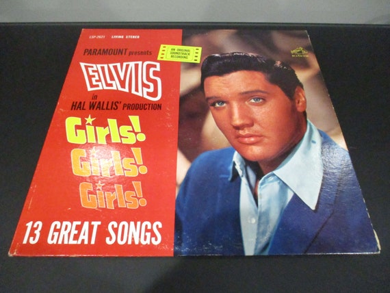 Vintage 1962 Vinyl LP Record Elvis Presley in Girls! Girls! Girls! Soundtrack Excellent Plus Condition Living Stereo Original 61055