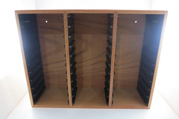 Vintage 90s Faux Wood CD Holder: 60-Disc Capacity Display