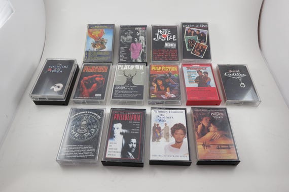Vintage Soundtracks of the 80's and 90's Cassette Tapes P Poetic Justice Platoon Panther Phantom of the Opera Party of Five PJ's Pretty Pink
