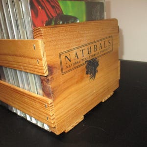 Vintage Natural Pine Naturals CD Holder Display Holds 25 Disc's ...