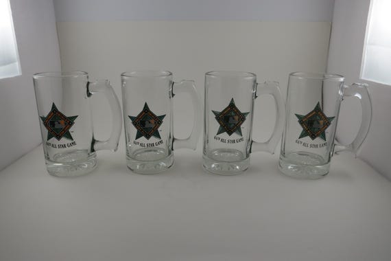 Set of Four Baltimore Orioles Camden Yards 64th MLB All Star Game 1993 Glass Beer Mugs Excellent Original Condition