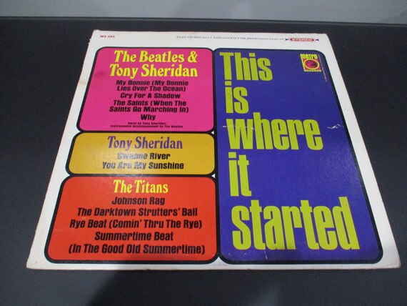 Vintage 1966 Vinyl LP Record This Is Where It Started The Beatles & Tony Sheridan Very Good Condition 66258