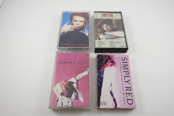 Vintage 1980's Simply Red Cassette Tapes Stars Men and Women Picture Book Sold Individually