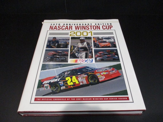 Vintage Hardcover Book Winston Cup 2001 Annual Yearbook with Original Dust Jacket Like New Condition NASCAR History