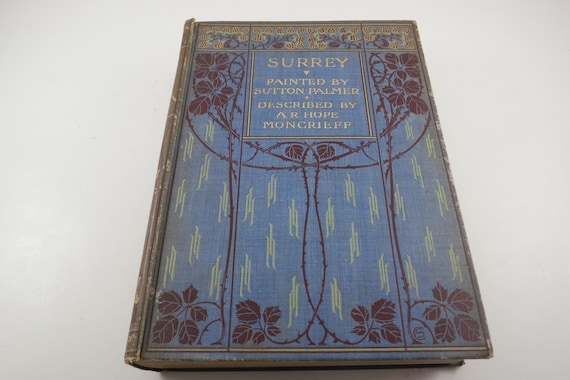 Vintage 1906 First Edition Book Surrey AR Hope Moncrieff Sutton Palmer