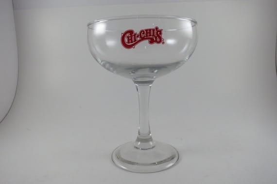 Vintage Chi Chi's Margarita Glass Red Lettering