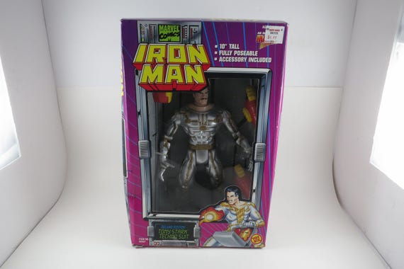 1995 Marvel Iron Man Deluxe Edition Tony Stark Techno Suit NIB with Accessories