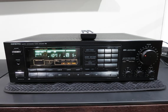 Vintage 1980's Onkyo Quartz Synthesized Tuner Amplifier Model TX-844