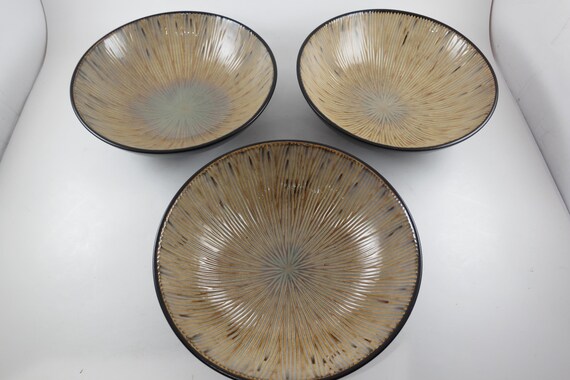 Vintage Joseph Abboud Stoneware Salad Bowls, Set of 3 (7 7/8 Inch)