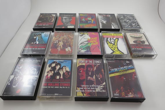 Vintage 1980's Rolling Stones Cassette Tapes Excellent Condition Stripped Rewind Dirty Work Some Girls Tattoo You More Sold Individually