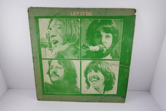 Vintage 1970 Vinyl LP Record The Beatles Let It Be Very Good Condition Exceptionally Rare Taiwan Pressing with Reverse Rear Image