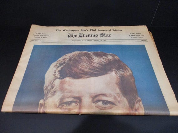 Vintage Friday January 20 1961 Washington Star Newspaper 1961 Inaugural Edition John F Kennedy Complete