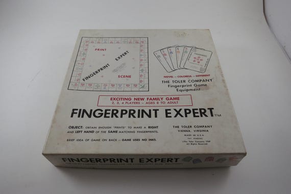 Rare 1969/70 Board Game Fingerprint Expert Toler Co 100% Complete Original