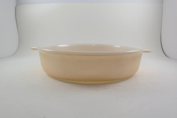 Vintage Fire King Pink-ish Serving Bowl: Double Handled 10 Inch