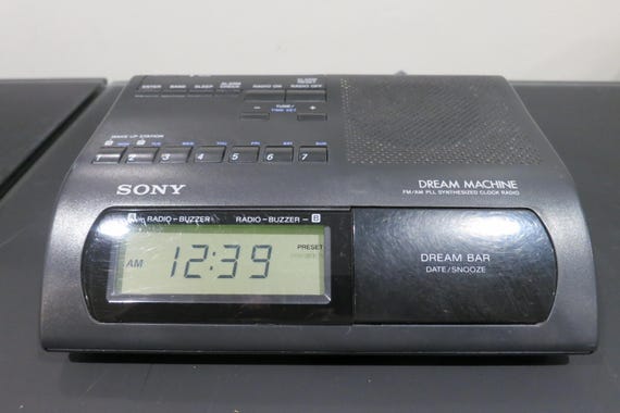1990s Sony Dream Machine Clock Radio: Retro Digital Alarm Model ICF-C303