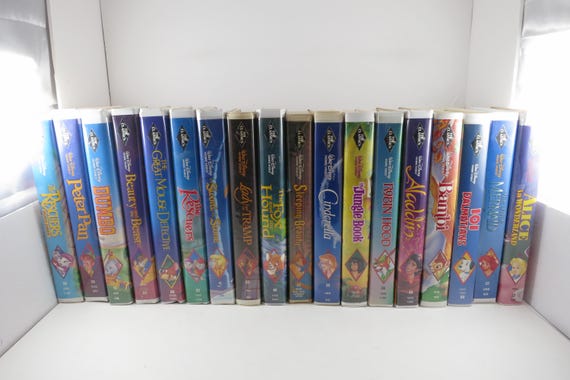 Complete Collection of 20 Walt Disney Black Diamond VHS Tapes Clam Shell Cases