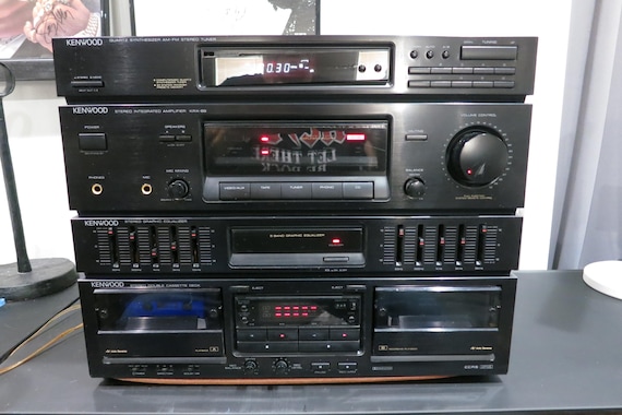 Kenwood KRX-89 Stereo System: 80s Shelf System, Dual Cassette, 10-Band EQ