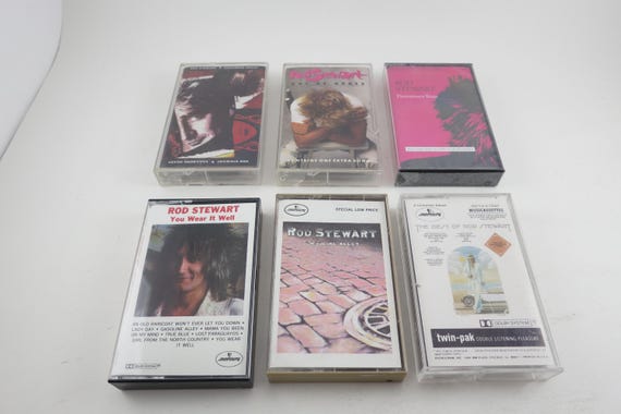 Vintage 1980's Rod Stewart Cassette Tapes Excellent Condition Foot Loose Blondes Have Fun Vagabond Heart Downtown Train Sold Individually