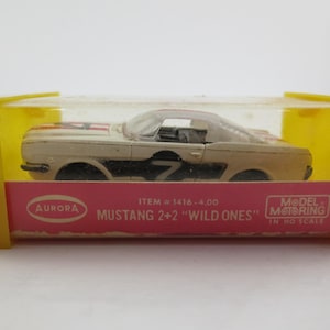 Vintage Aurora Thunderjet Ford Mustang Slot Car - Original Box