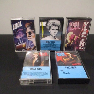 Vintage 1980s Billy Idol Cassette Tape: Rebel Yell, Whiplash Smile