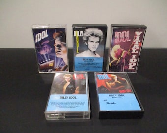 Vintage 1980s Billy Idol Cassette Tape: Rebel Yell, Whiplash Smile