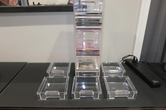 US Acrylic CD Holder with Pull Out Drawers - Horizontal or Vertical