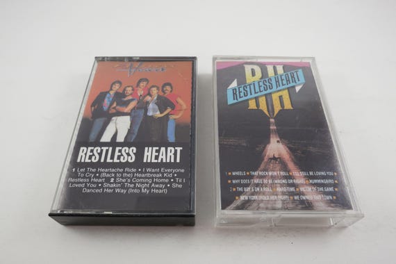 Vintage 1980's Restless Heart Cassette Tapes Wheels Big Iron Horses Best Of Self Titled Excellent Condition Sold Individually