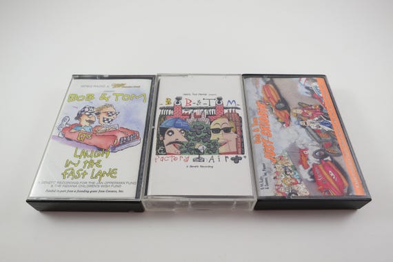 Vintage 1990's Bob & Tom Cassette Tapes Just Skiddin Factory Air Laugh In The Fast Lane Sold Individually