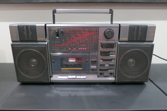 Vintage 80's Fisher Studio Standard PH-416K Back to the Future Hi Fidelity Boom Box