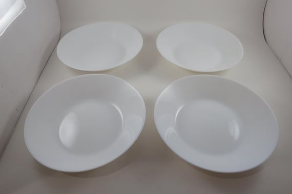 Arcoroc France Tempered Glass Soup Salad Lunch Bowls, Set of 4 (8 Inch)