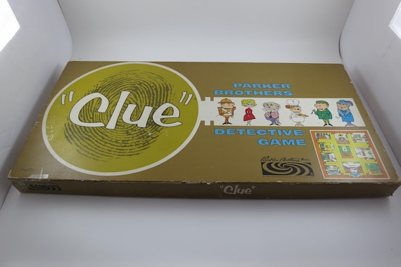 1963 CLUE Parker Brothers Detective Mystery Board Game 100 Percent Complete Very Good Condition