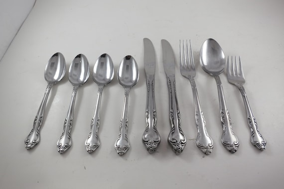 Stanley Roberts Dream Rose Flatware Set: 9-Piece Japan Silverware