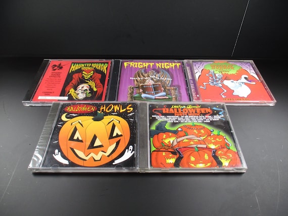 Vintage 1990's Halloween CD's Scary Sounds Howls Fright Night Monster Mash Horror Sounds Party Music Sold Individually
