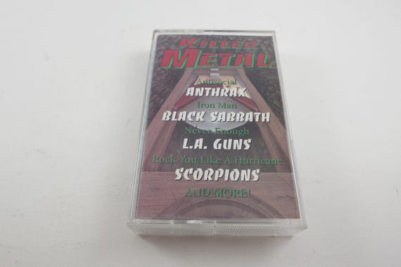 1992 Cassette Tape Killer Metal Cinderella LA Guns Anthrax Black Sabbath Scorpions