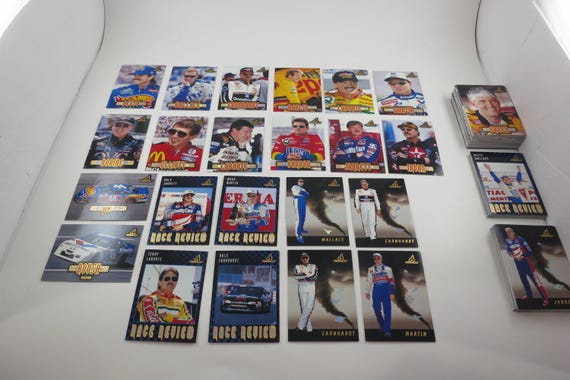 1997 Pinnacle Nascar Card Set: Gordon, Earnhardt, Wallace - NM-MT Condition