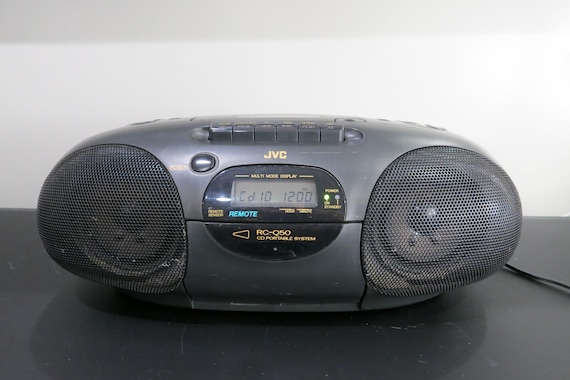 Vintage 1994 Boom Box JVC Model RC-Q50 CD Portable Stereo System Works Perfect Great System