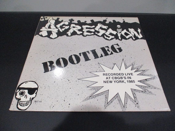 Vintage 1985 Vinyl LP Record Bootleg Agression Excellent Condition Hardcore Punk Rock 62461