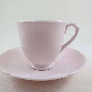 Pink Tuscan Bone China Demitasse Cup and Saucer Set