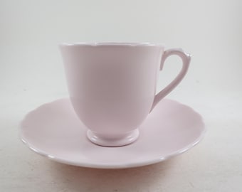 Pink Tuscan Bone China Demitasse Cup and Saucer Set