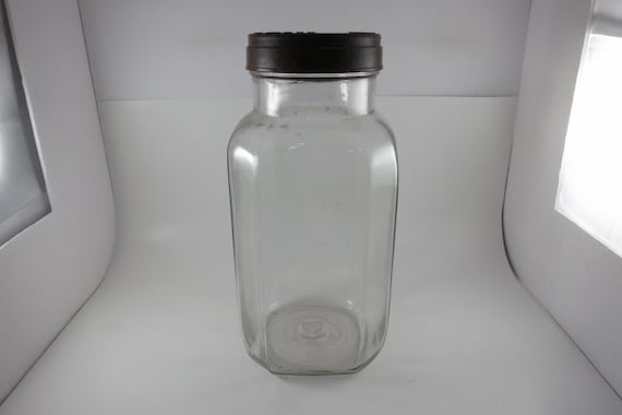 Vintage Holland Toffee Glass Sweet Jar - 1950's - Bakelite Lid 12.5 Tall